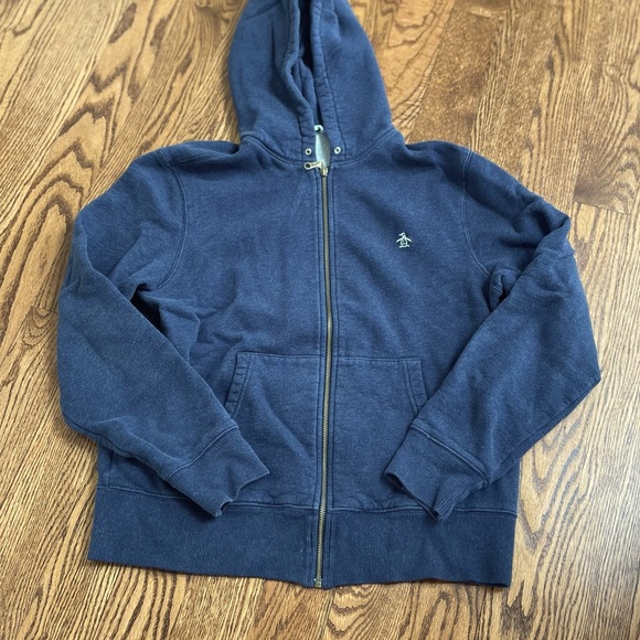 Original Penguin zip up hoodie mens size large - Picture 2 of 3
